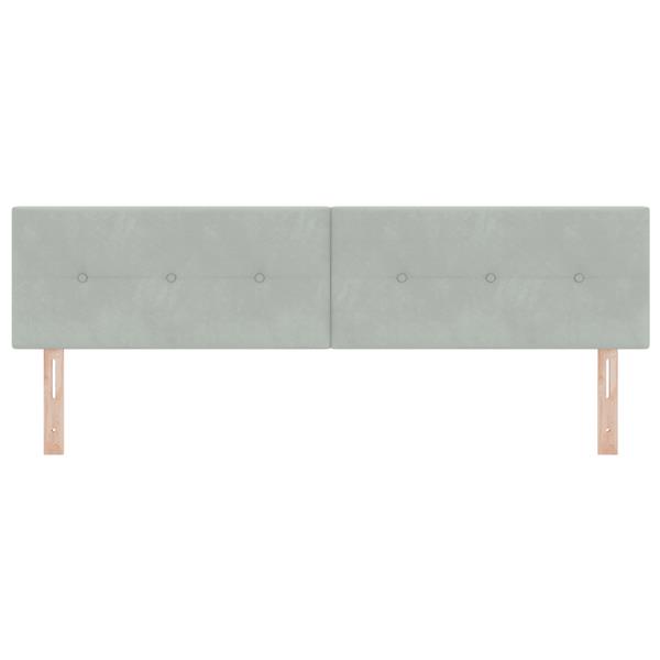 Grote foto vidaxl hoofdbord met knopen 180 cm fluweel lichtgrijs antiek en kunst stoelen en banken