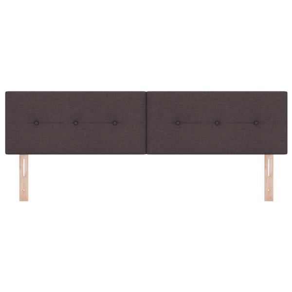 Grote foto vidaxl hoofdbord met knopen 180 cm stof donkerbruin antiek en kunst stoelen en banken
