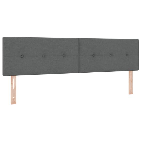 Grote foto vidaxl hoofdbord met knopen 180 cm stof donkergrijs antiek en kunst stoelen en banken