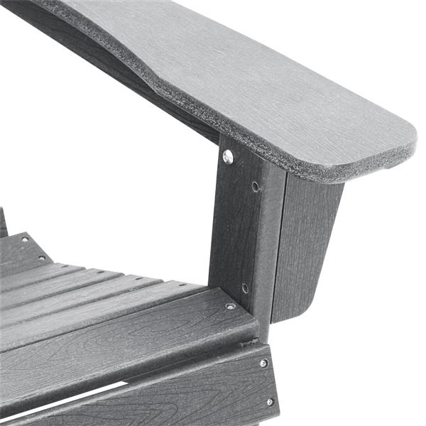 Grote foto vidaxl adirondack ligbed met voetsteun lichtgrijs hdpe tuin en terras tuinmeubelen