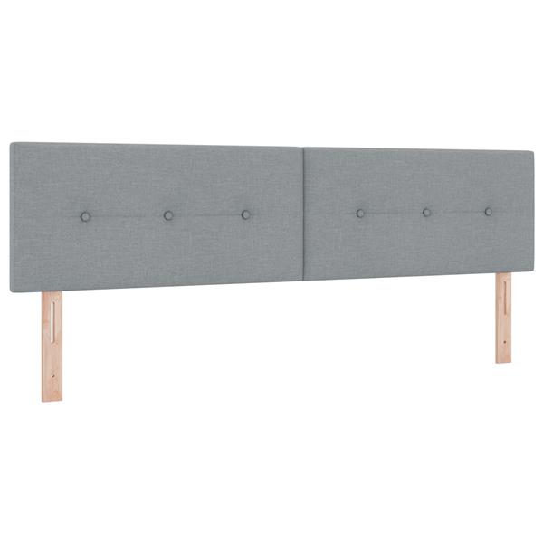 Grote foto vidaxl hoofdbord met knopen 180 cm stof lichtgrijs antiek en kunst stoelen en banken