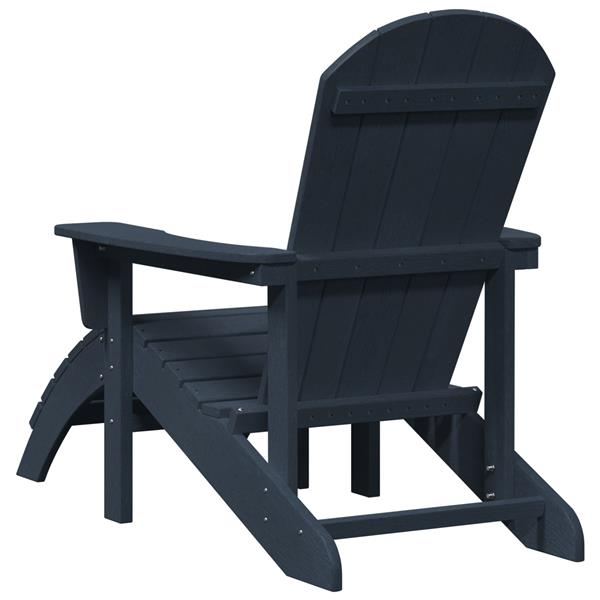 Grote foto vidaxl adirondack stoel met voetsteun in marineblauw hdpe tuin en terras tuinmeubelen