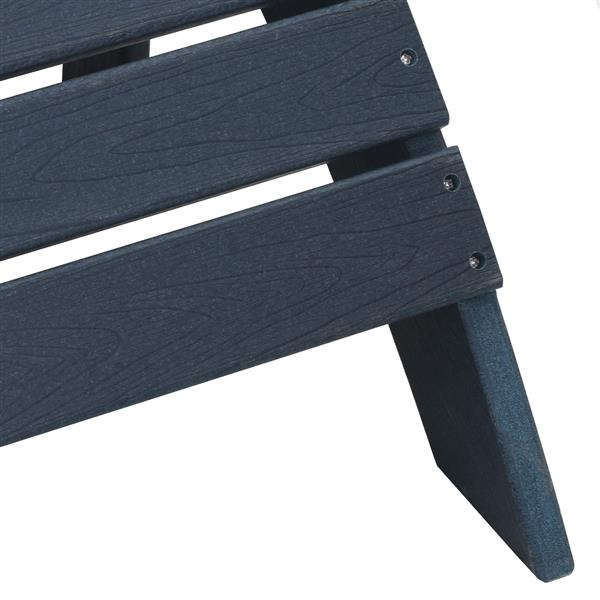 Grote foto vidaxl adirondack stoel met voetsteun in marineblauw hdpe tuin en terras tuinmeubelen