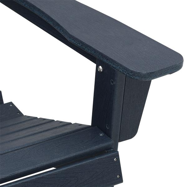 Grote foto vidaxl adirondack stoel met voetsteun in marineblauw hdpe tuin en terras tuinmeubelen