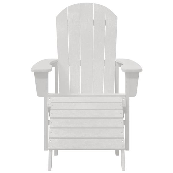 Grote foto vidaxl ligbed adirondack met voetsteun wit hdpe tuin en terras tuinmeubelen