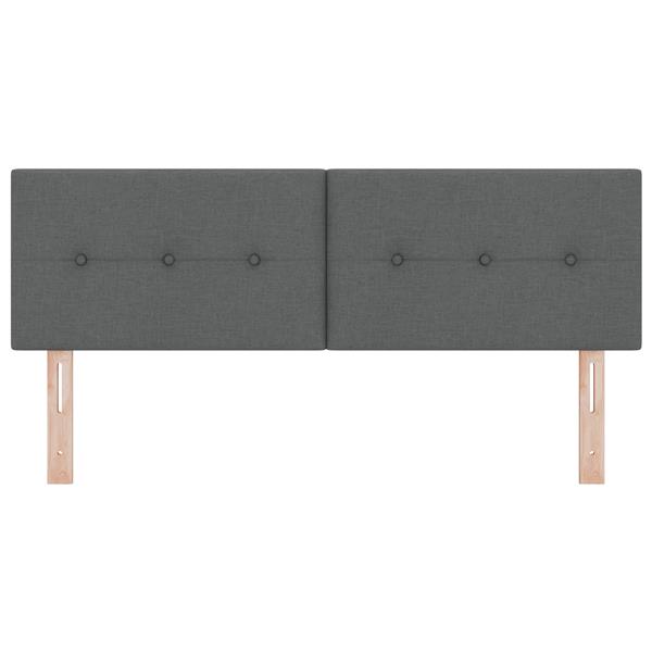 Grote foto vidaxl hoofdbord met knopen 160 cm stof donkergrijs antiek en kunst stoelen en banken