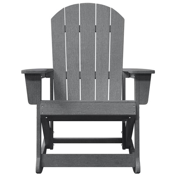 Grote foto vidaxl adirondack schommelstoel lichtgrijs 73 5x92x90 cm hdpe tuin en terras tuinmeubelen