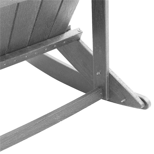 Grote foto vidaxl adirondack schommelstoel lichtgrijs 73 5x92x90 cm hdpe tuin en terras tuinmeubelen