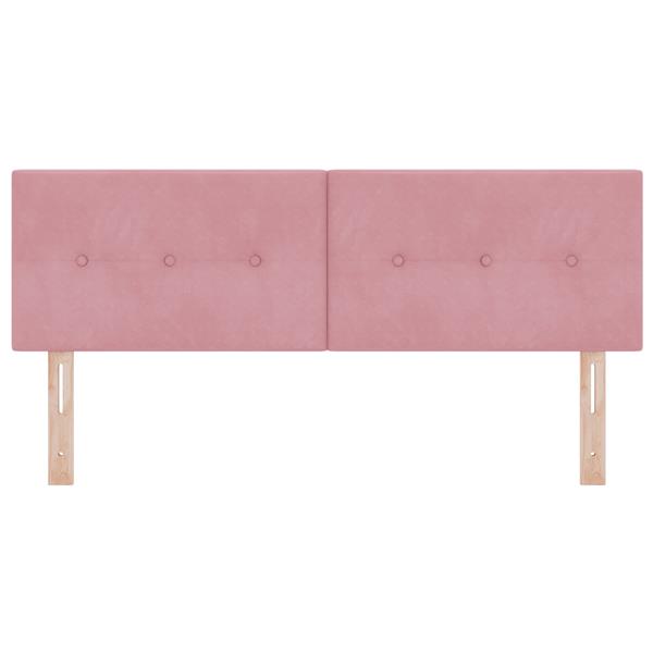 Grote foto vidaxl hoofdbord met knopen 140 cm fluweel roze antiek en kunst stoelen en banken