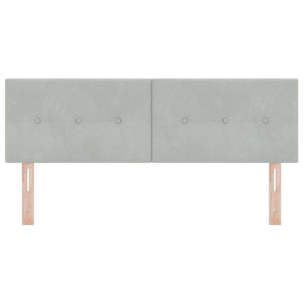 Grote foto vidaxl hoofdbord met knopen 140 cm fluweel lichtgrijs antiek en kunst stoelen en banken