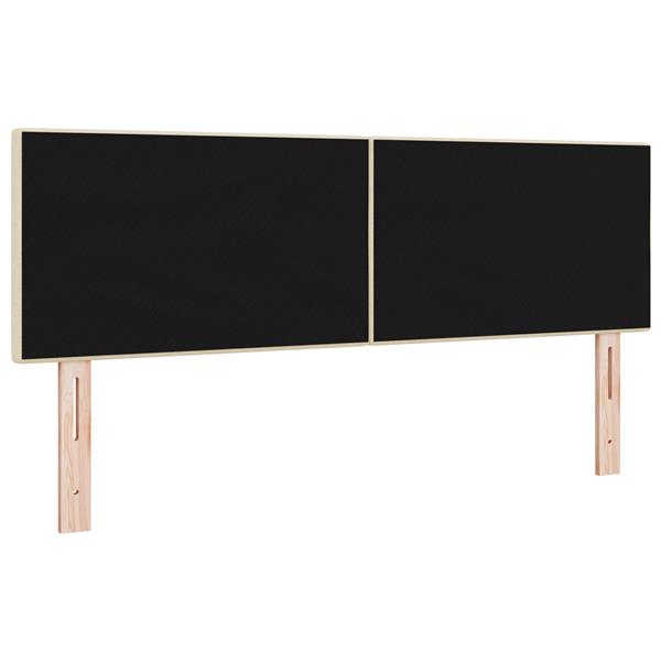 Grote foto vidaxl hoofdbord met knopen 140 cm stof cr mekleurig antiek en kunst stoelen en banken