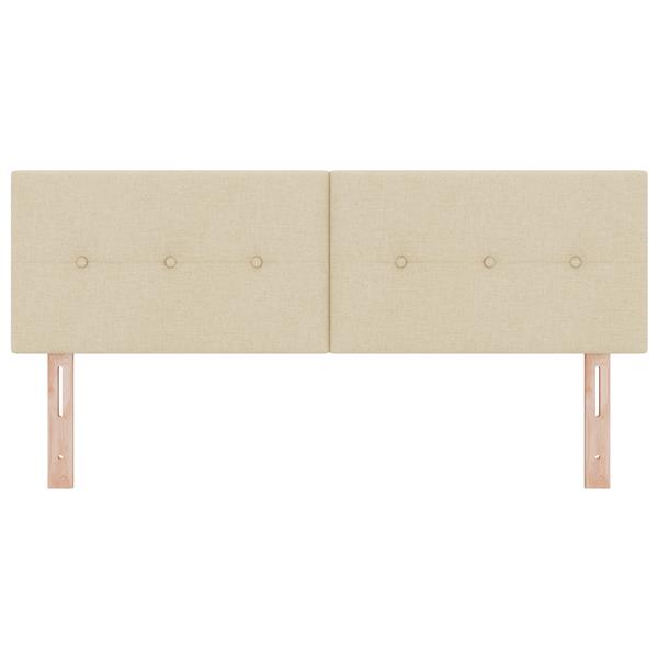 Grote foto vidaxl hoofdbord met knopen 140 cm stof cr mekleurig antiek en kunst stoelen en banken