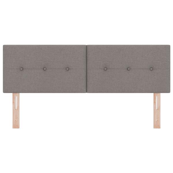 Grote foto vidaxl hoofdbord met knopen 140 cm stof taupe antiek en kunst stoelen en banken