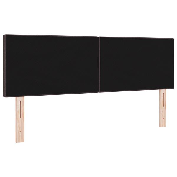 Grote foto vidaxl hoofdbord met knopen 140 cm stof donkerbruin antiek en kunst stoelen en banken