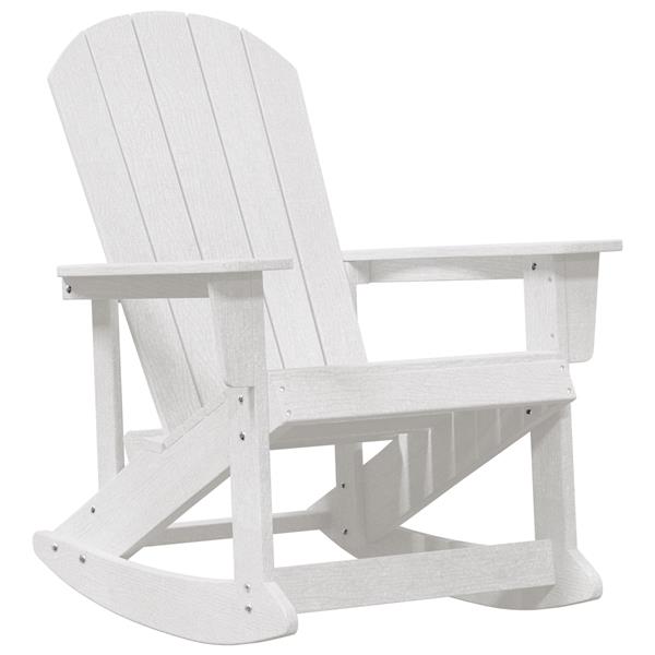 Grote foto vidaxl adirondack schommelstoel wit 73 5x92x90 cm hdpe tuin en terras tuinmeubelen