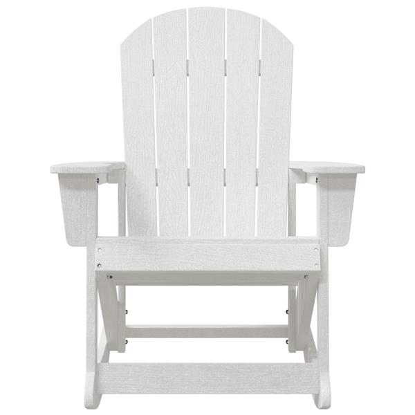 Grote foto vidaxl adirondack schommelstoel wit 73 5x92x90 cm hdpe tuin en terras tuinmeubelen