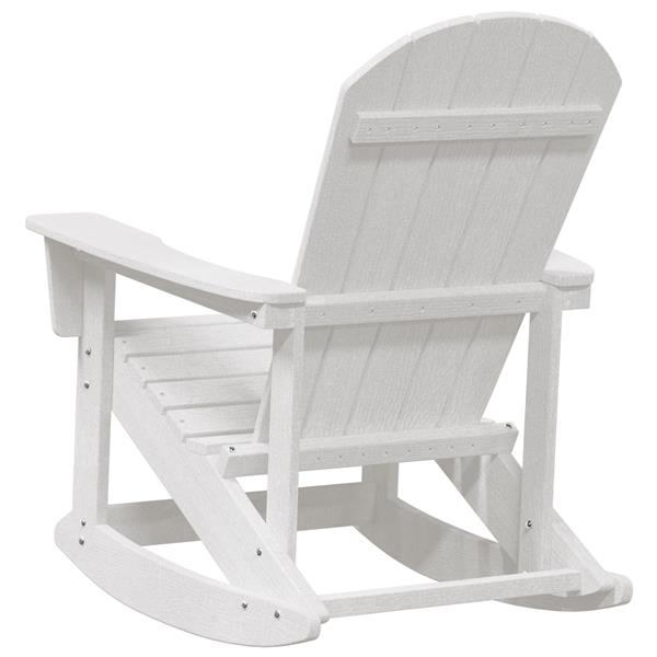 Grote foto vidaxl adirondack schommelstoel wit 73 5x92x90 cm hdpe tuin en terras tuinmeubelen