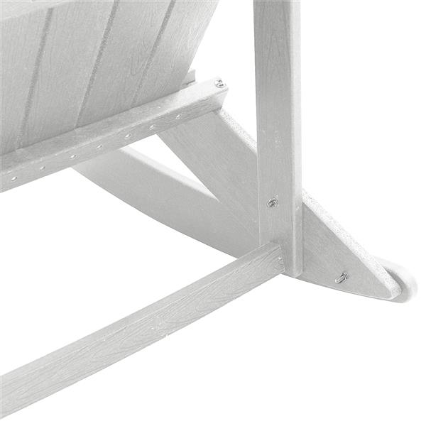 Grote foto vidaxl adirondack schommelstoel wit 73 5x92x90 cm hdpe tuin en terras tuinmeubelen
