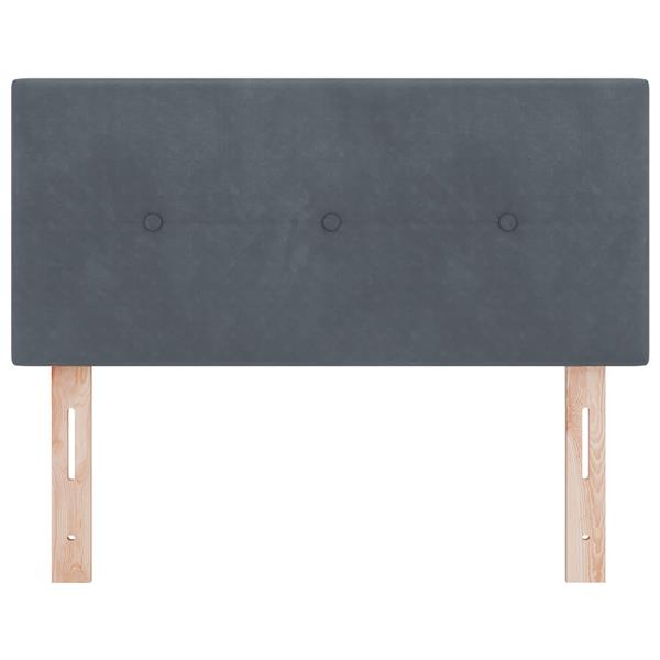 Grote foto vidaxl hoofdbord met knopen 100 cm fluweel donkergrijs antiek en kunst stoelen en banken
