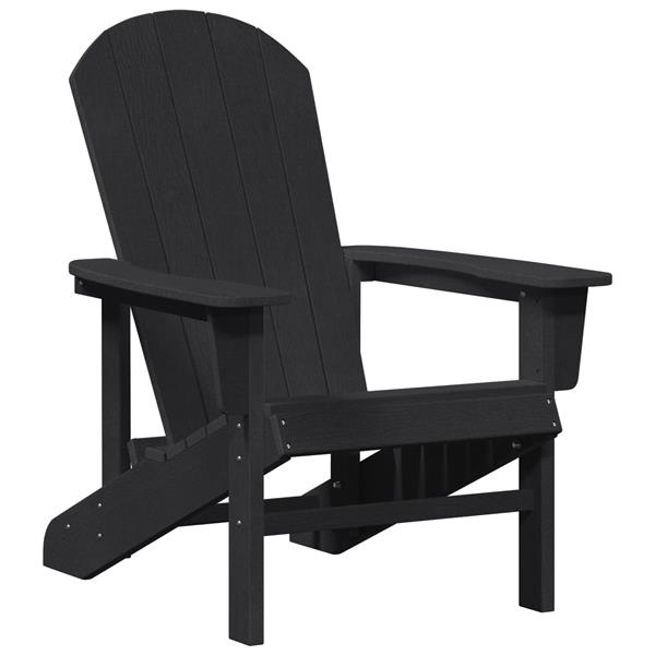 Grote foto vidaxl ligbed adirondack zwart 74x82x91 cm hdpe tuin en terras tuinmeubelen