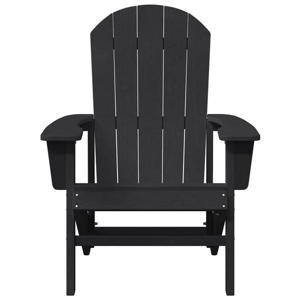 Grote foto vidaxl ligbed adirondack zwart 74x82x91 cm hdpe tuin en terras tuinmeubelen
