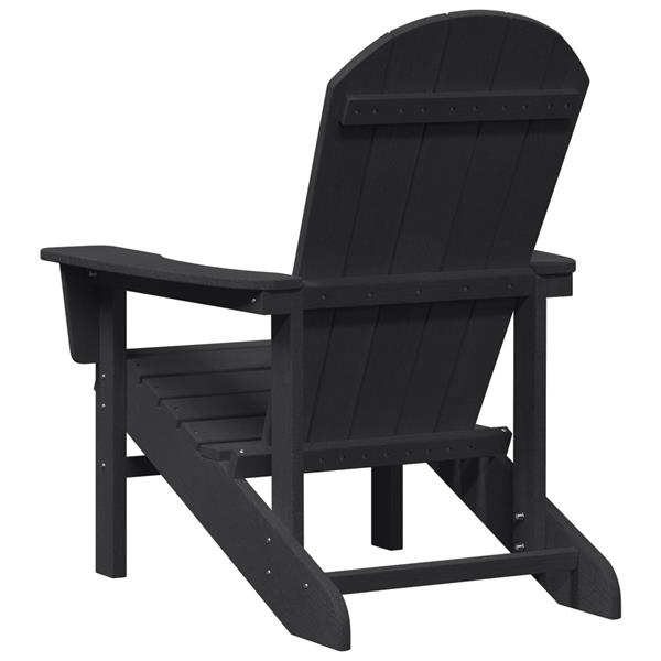 Grote foto vidaxl ligbed adirondack zwart 74x82x91 cm hdpe tuin en terras tuinmeubelen