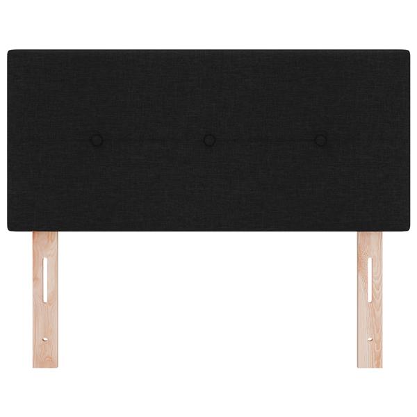 Grote foto vidaxl hoofdbord met knopen 100 cm stof zwart antiek en kunst stoelen en banken
