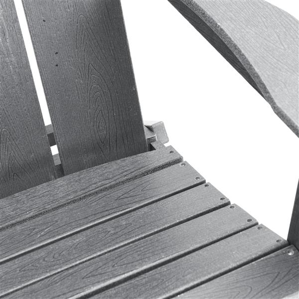 Grote foto vidaxl vouwbare adirondack stoel lichtgrijs 74 5x80 5x90 cm hdpe tuin en terras tuinmeubelen