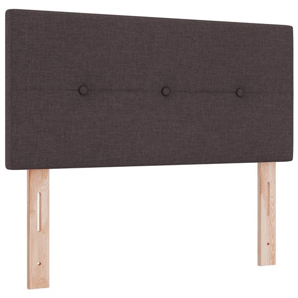 Grote foto vidaxl hoofdbord met knopen 90 cm stof donkerbruin antiek en kunst stoelen en banken