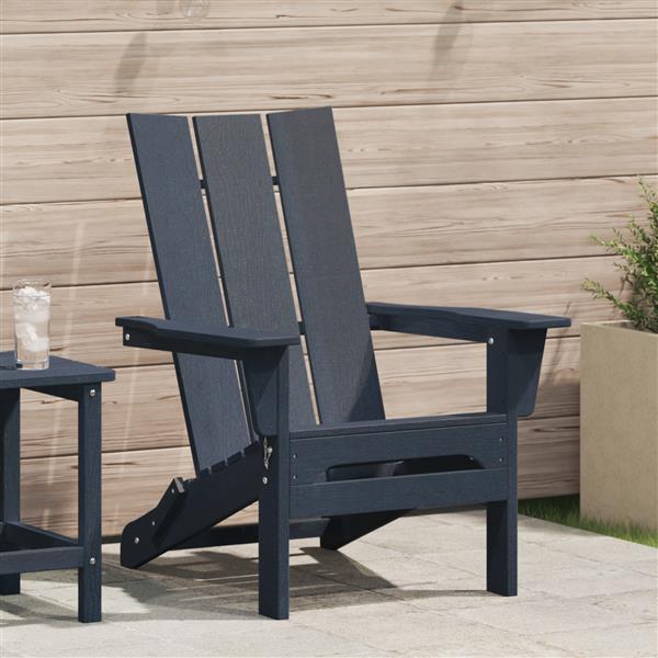 Grote foto vidaxl vouw adirondack stoel marineblauw 74 5x80 5x90 cm hdpe tuin en terras tuinmeubelen