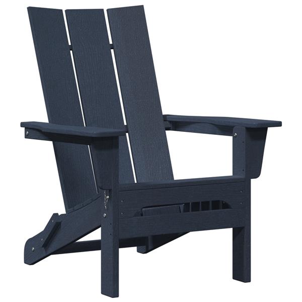 Grote foto vidaxl vouw adirondack stoel marineblauw 74 5x80 5x90 cm hdpe tuin en terras tuinmeubelen