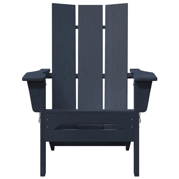 Grote foto vidaxl vouw adirondack stoel marineblauw 74 5x80 5x90 cm hdpe tuin en terras tuinmeubelen