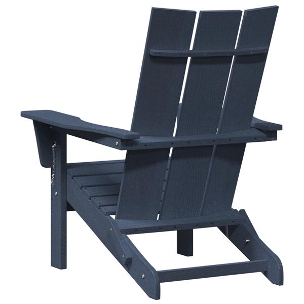 Grote foto vidaxl vouw adirondack stoel marineblauw 74 5x80 5x90 cm hdpe tuin en terras tuinmeubelen