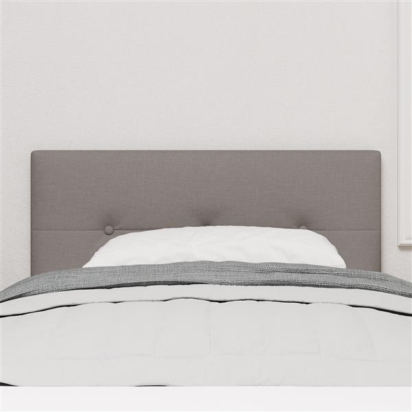 Grote foto vidaxl hoofdbord met knopen 80 cm stof taupe antiek en kunst stoelen en banken