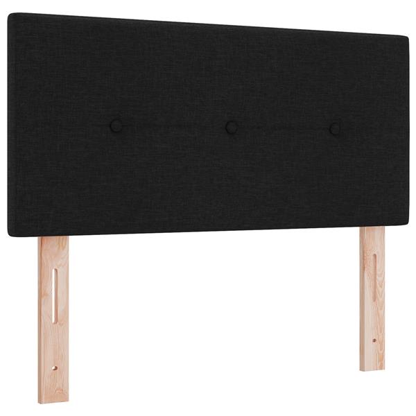 Grote foto vidaxl hoofdbord met knopen 80 cm stof zwart antiek en kunst stoelen en banken