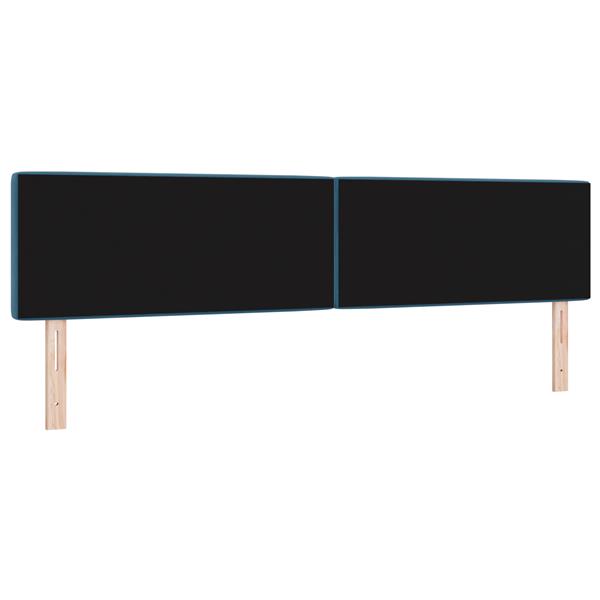 Grote foto vidaxl hoofdbord met kristallen knopen 200 cm fluweel donkerblauw antiek en kunst stoelen en banken