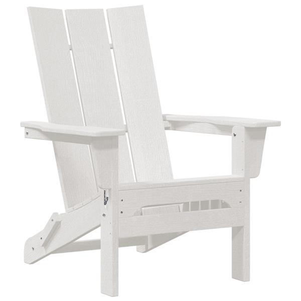 Grote foto vidaxl vouw adirondack stoel wit 74 5x80 5x90 cm hdpe tuin en terras tuinmeubelen