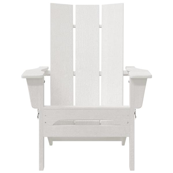 Grote foto vidaxl vouw adirondack stoel wit 74 5x80 5x90 cm hdpe tuin en terras tuinmeubelen
