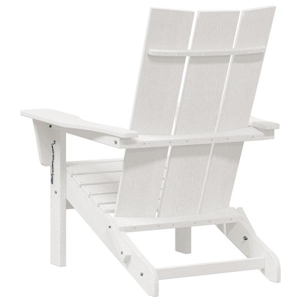 Grote foto vidaxl vouw adirondack stoel wit 74 5x80 5x90 cm hdpe tuin en terras tuinmeubelen