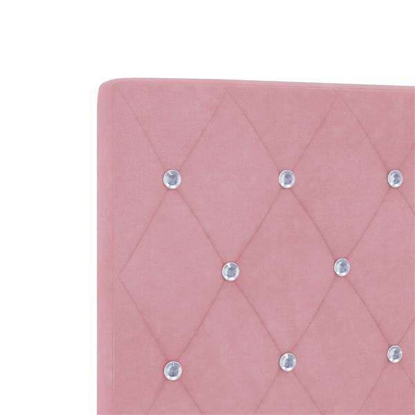 Grote foto vidaxl hoofdbord met kristallen knopen 180 cm fluweel roze antiek en kunst stoelen en banken