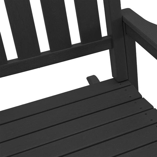 Grote foto vidaxl tuin schommelstoel zwart 70x92x108 cm hdpe tuin en terras tuinmeubelen
