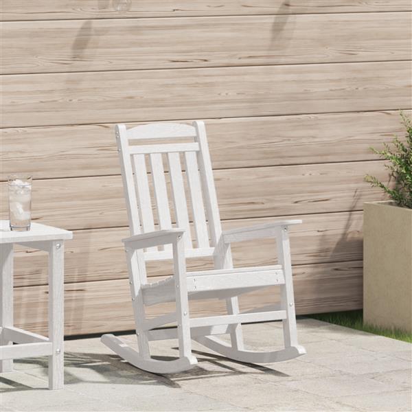 Grote foto vidaxl tuinligstoel wit 70x92x108 cm hdpe tuin en terras tuinmeubelen