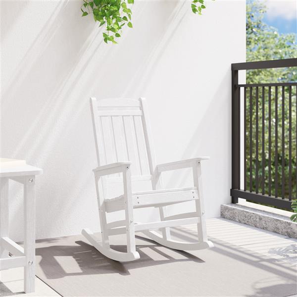 Grote foto vidaxl tuinligstoel wit 70x92x108 cm hdpe tuin en terras tuinmeubelen