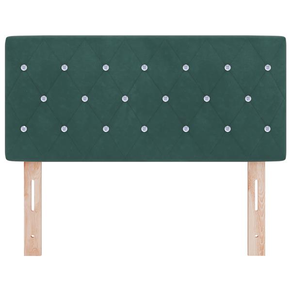 Grote foto vidaxl hoofdbord met kristallen knopen 90 cm fluweel donkergroen antiek en kunst stoelen en banken