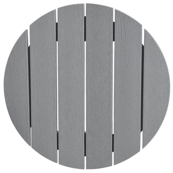 Grote foto vidaxl bartafel lichtgrijs 55x55x107 cm hdpe tuin en terras tuinmeubelen