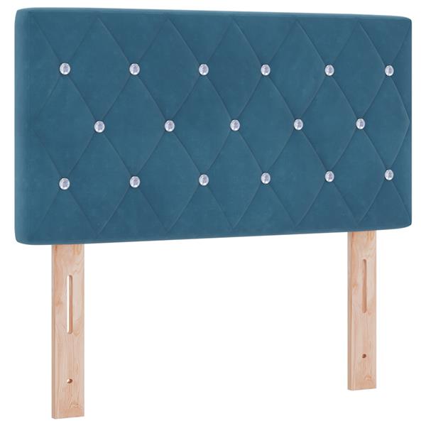 Grote foto vidaxl hoofdbord met kristallen knopen 80 cm fluweel donkerblauw antiek en kunst stoelen en banken