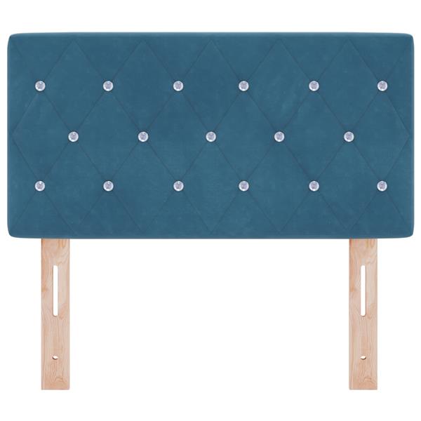 Grote foto vidaxl hoofdbord met kristallen knopen 80 cm fluweel donkerblauw antiek en kunst stoelen en banken