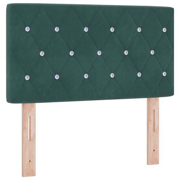 Grote foto vidaxl hoofdbord met kristallen knopen 80 cm fluweel donkergroen antiek en kunst stoelen en banken