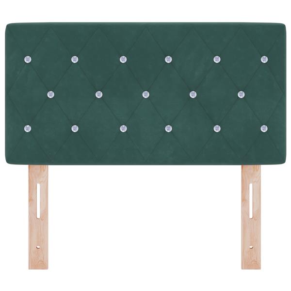 Grote foto vidaxl hoofdbord met kristallen knopen 80 cm fluweel donkergroen antiek en kunst stoelen en banken