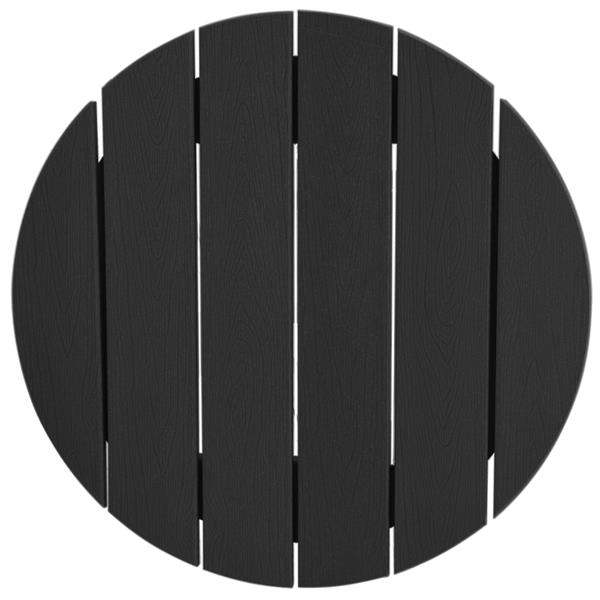 Grote foto vidaxl bartafel zwart 55x55x107 cm hdpe tuin en terras tuinmeubelen